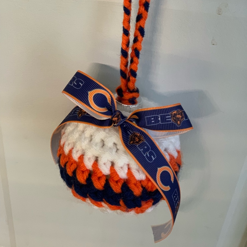 Crocheted CHICAGO BEARS Keepsake Ornament